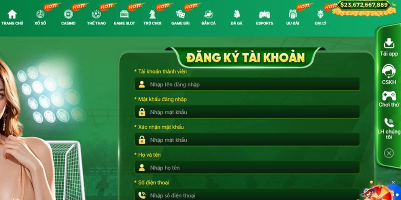 Bước 1: Truy cập vào liên kết chính thức của 7club.