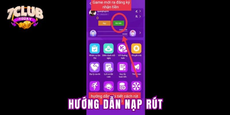 Hướng dẫn 7club - Nạp và rút tiền